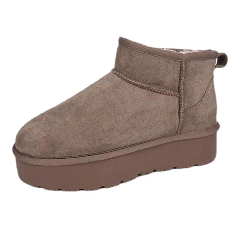 Micro Suede Platform Ankle Boots for Women