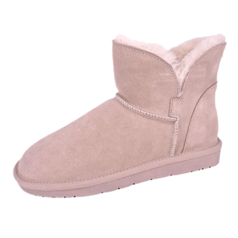 Women's Genuine Suede Ankle Snow Boots