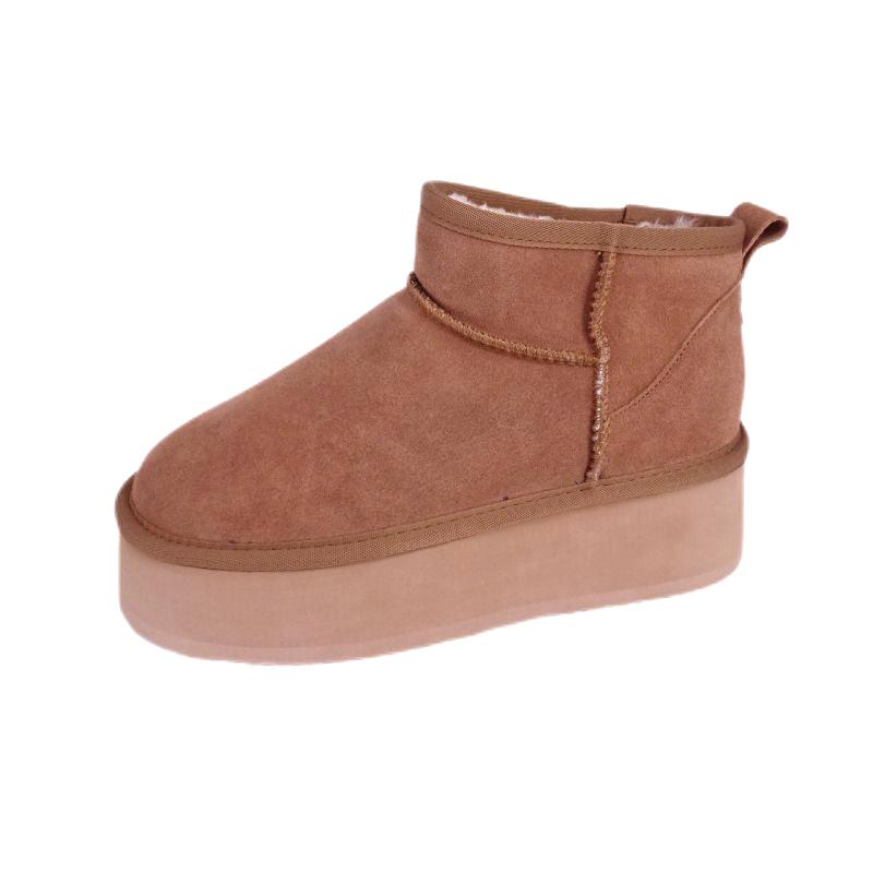 Women's Genuine Suede Platform Snow Boots