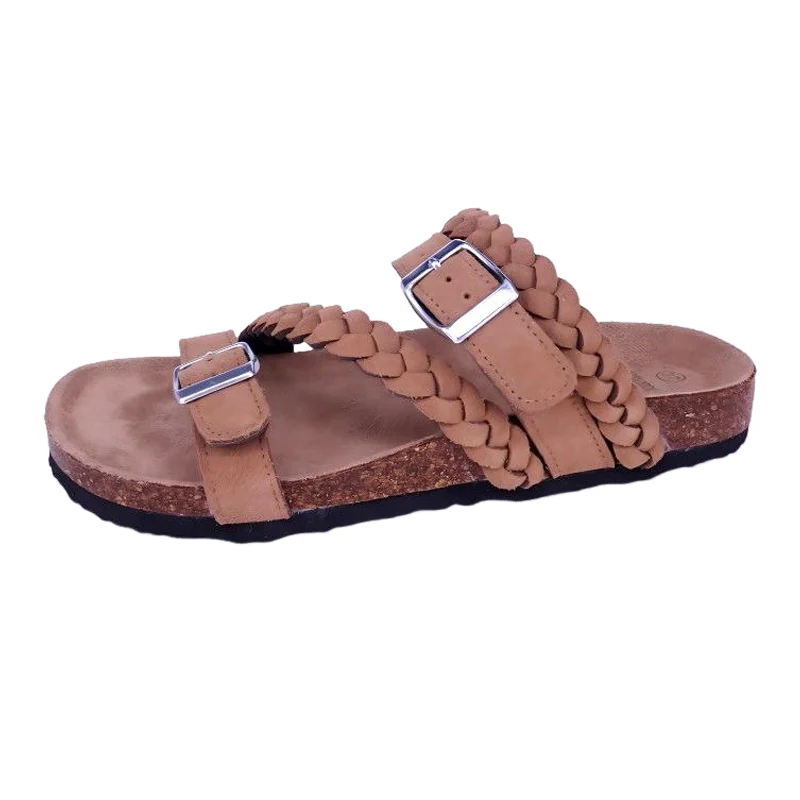 Women's Knitting Braided Footbed Sandals