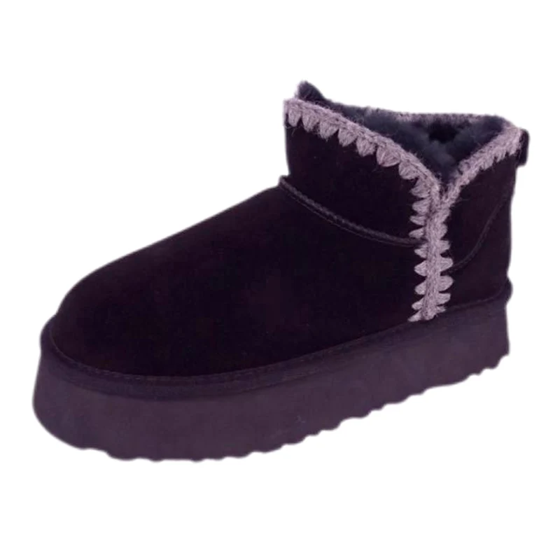 Women's Platform Stitching Snow Boots